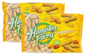 Hampton Farms Unsalted Roasted Peanuts 16 oz
