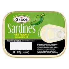 Grace Sardines In Pepper In Vegetable Oil 3.74 oz