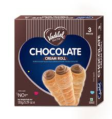 VADILAL CREAM ROLL CHOCOLATE : 150 G
