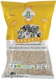 24 Mantra Organic Sona Masuri Rice Hand Pounded, 10 lb