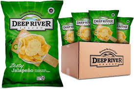 Deep River Snacks Kettle Cooked Potato Chips Zesty Jalapeno 5 oz