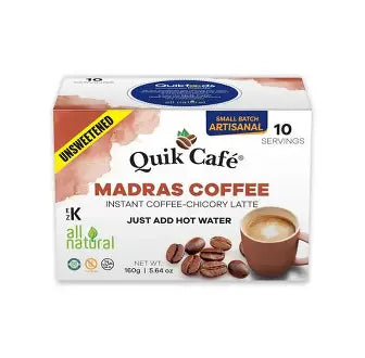 Quik Tea Cafe Madras Coffee Unsweetened 160 g