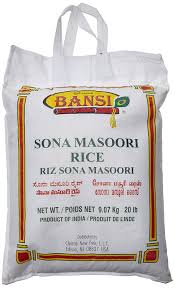 Bansi Sona Masoori Rice 20 lb