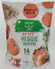 Deep spicy veggie burgers 14 patties