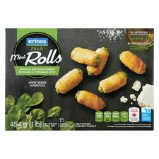 Mini Phyllo Rolls Spinach Cheese : 454 g