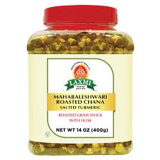 Laxmi Mahabaleshwari Roasted Chana Salted Turmeric 14 oz