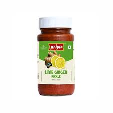 Priya Lime Ginger Pickle: 300g