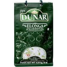 Dunar Elonga Basmati Rice 10 lb