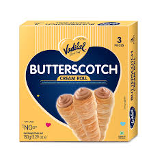 VADILAL BUTTERSCOTCH CREAM ROLL : 150g