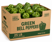 Veg Case Green Bell Pepper : 25 lb