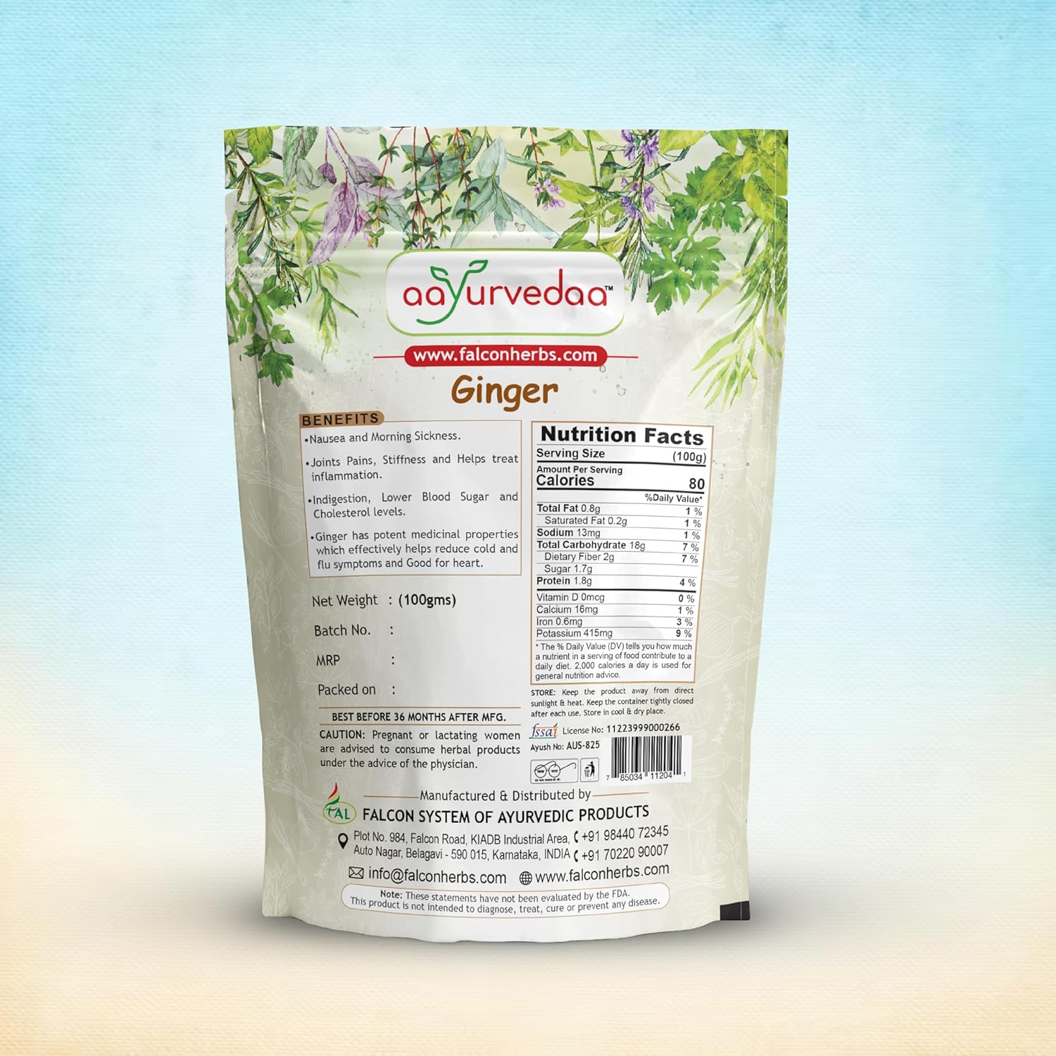 Aayurvedaa Ginger 3.5 oz