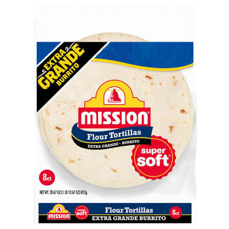 Mission Flour Tortillas : 8 Ct