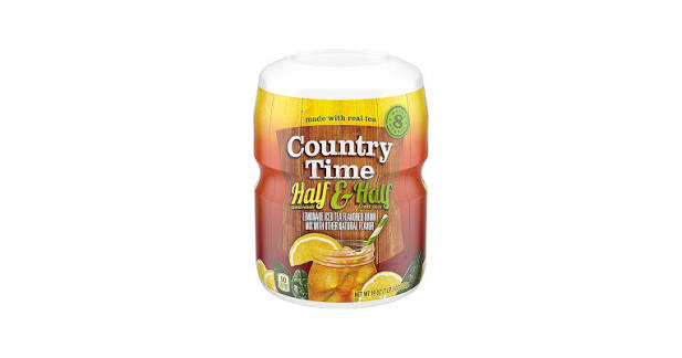 Country Time Half & Half Lemonade Iced Tea Naturally Flavored Powdered Drink Mix, 19 oz Canister