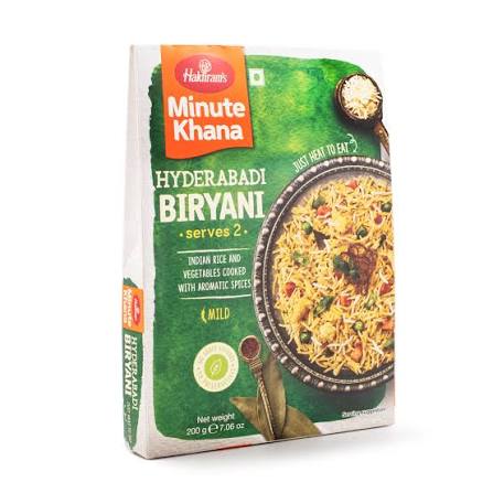 Haldiram's Minute Khana Hyderabadi Biryani 7.06 oz
