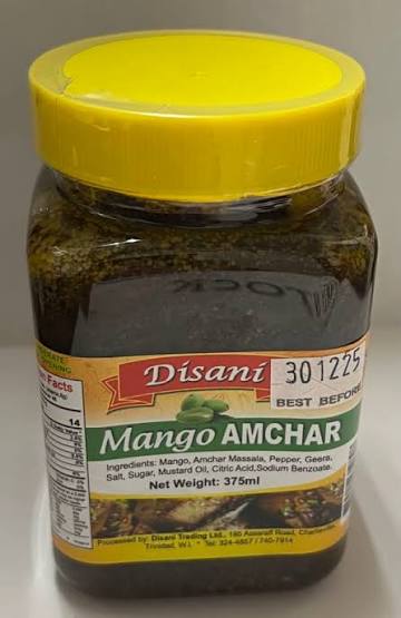 Disani Mango Amchar 12.6 Fl Oz