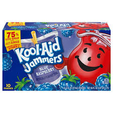 Kool-aid Jammers Blue Raspberry Flavored Juice Drink Pouches 6 Fl Oz (10-pack)