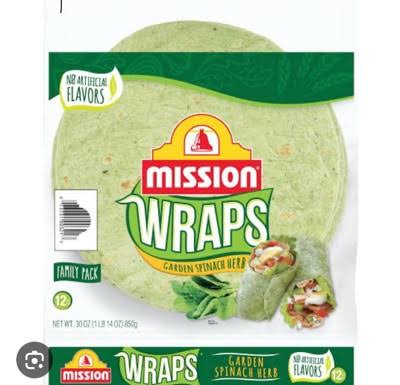 Mission Garden Spinach Herb Wraps 15 oz
