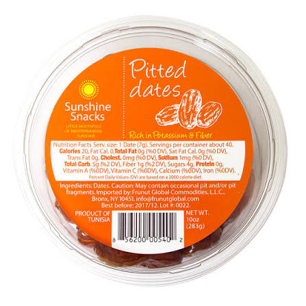 Sunshine Cup Pitted Date, 24 Oz