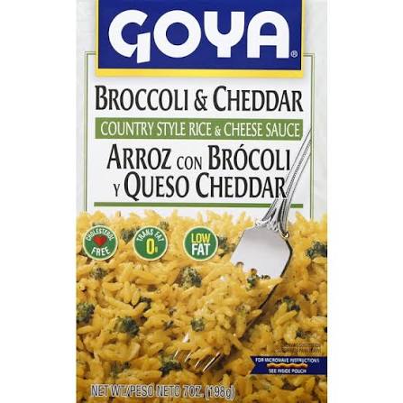 Goya Broccoli & Cheddar Country Style Rice & Cheese Sauce 7 oz