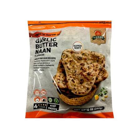 Laxmi Garlic Butter Naan 4 pcs