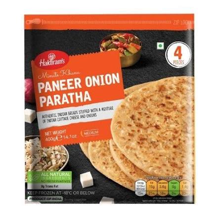 Haldirams Paneer Onion Paratha, 4 pk