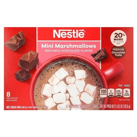 Nestle Mini Marshmallow Hot Cocoa Mix Powder for Hot Chocolate, Envelopes, 8 Count
