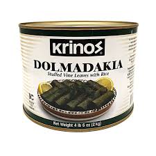 Krinos Dolmadakia Stuffed Vine Leaves With Rice 4.41 lb