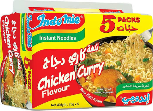 Indomie Instant Noodle Chicken Curry, 5pcs