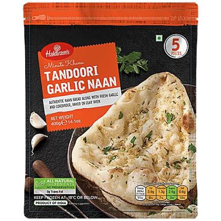 Haldiram's Tandoori Garlic Naan, 400 g