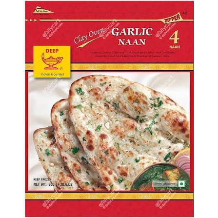 Deep Garlic Naan 300 g (4 Piece)