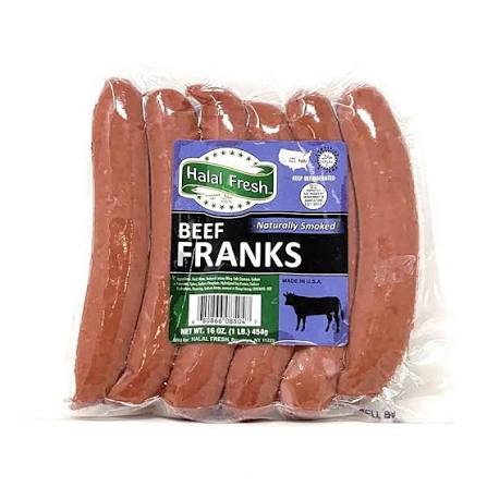 Halal Fresh Beef Franks 16 oz