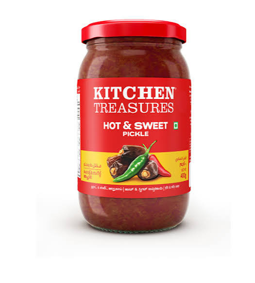 Kitchen Treasures Hot And Sweet Pickle, 400 g