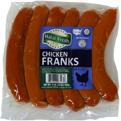 Halal Fresh Chicken Franks 454 g