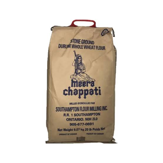 Meera Chappati Durum Whole Wheat Flour 20 lb