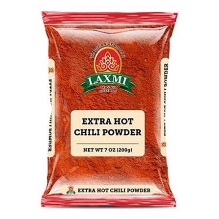Laxmi Red Chili Pwr Ex Hot 7 Oz