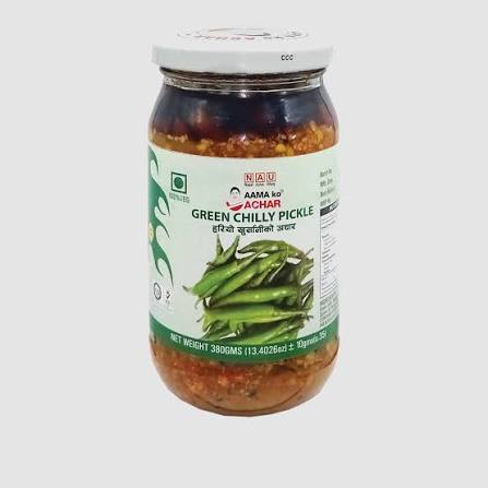 NAU Aama Ko Achar Green Chilly Pickle 380g+10g