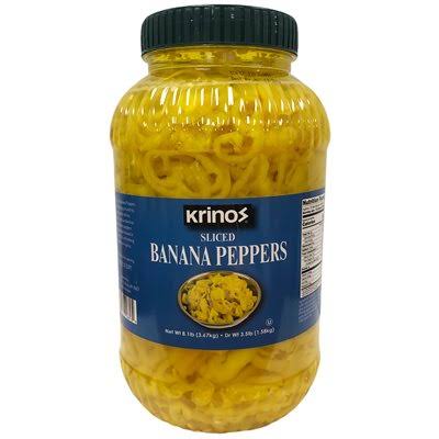 Krinos Banan Peppers Sliced : 8.1 lb