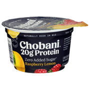 Chobani Zero Sugar 20 G Protein Yogurt Raspberry Lemon 6.7 oz