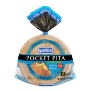 Knotos Pocket Pita Whole Wheat 6 Pc, 12 oz