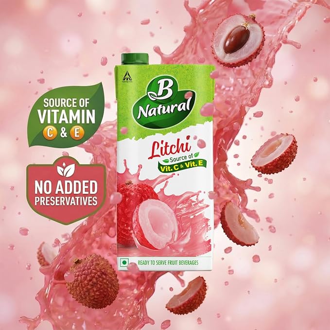 B Natural Litchi : 1 Ltr