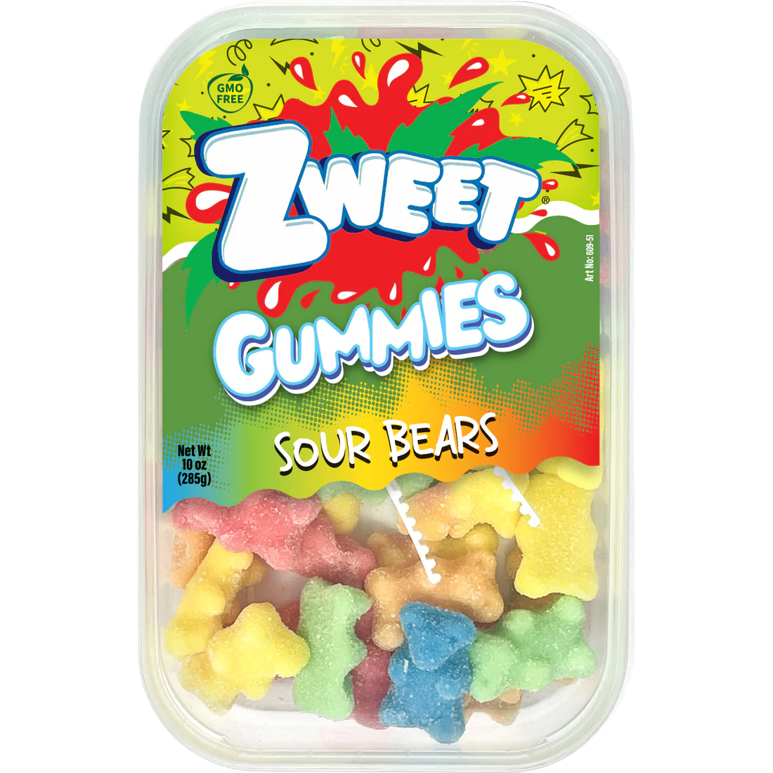 Zweet Gummies Sour Bears 10 oz