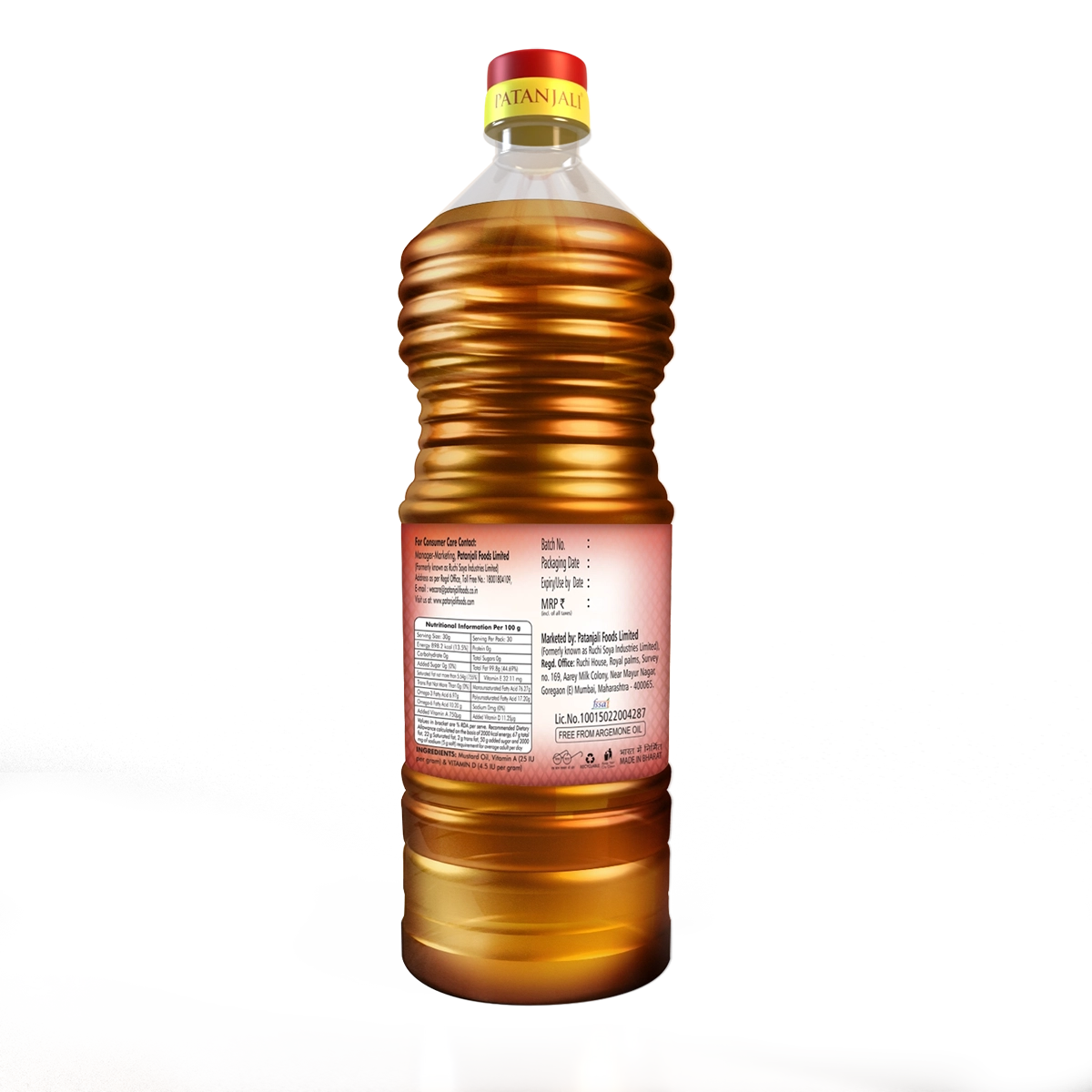 Patanjali Mustard Oil, 1 L