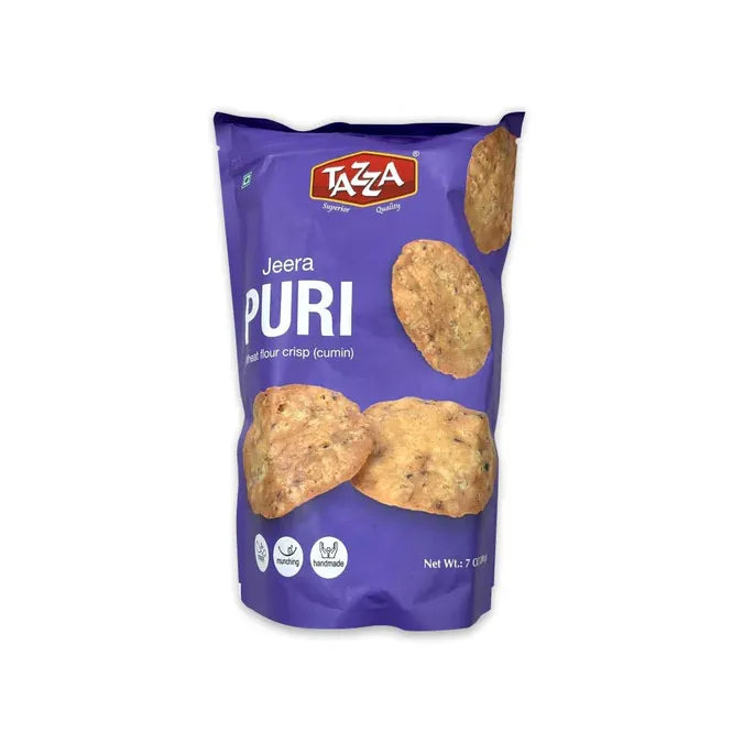 TAZZA JEERA PURI WHEAT CRISP (CUMIN), 7 oz