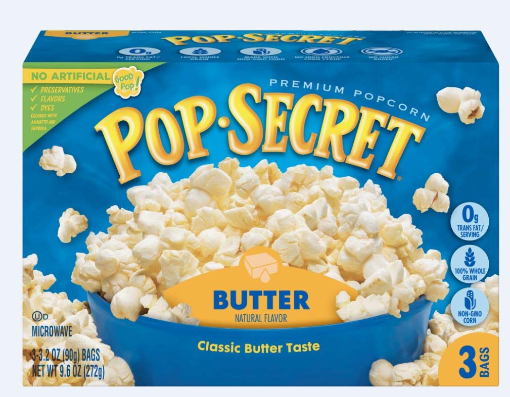 Pop Secret Microwave Popcorn Extra Butter Flavor 9.6 oz 3 Bags