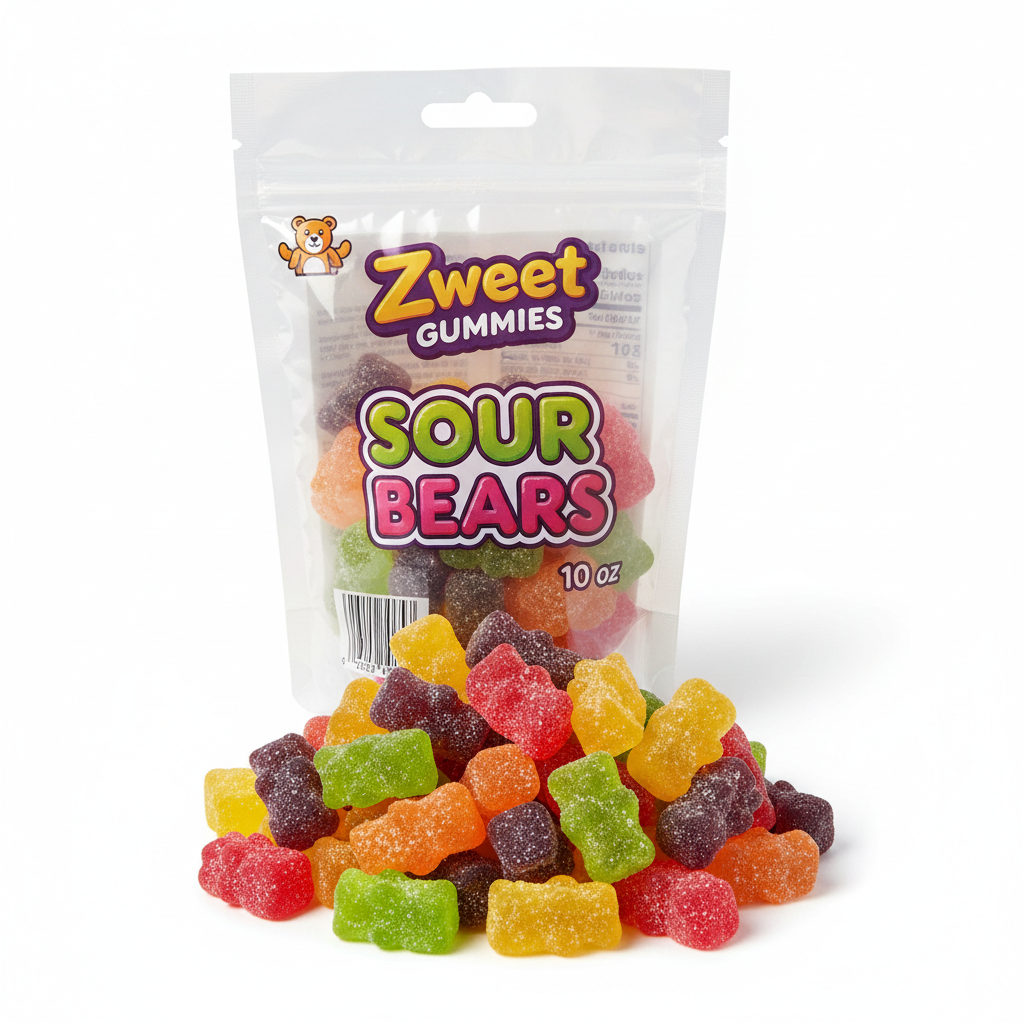 Zweet Gummies Sour Bears 10 oz